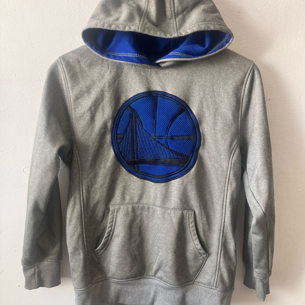 NBA Kids Gray Hoodie with Blue Basketball Design